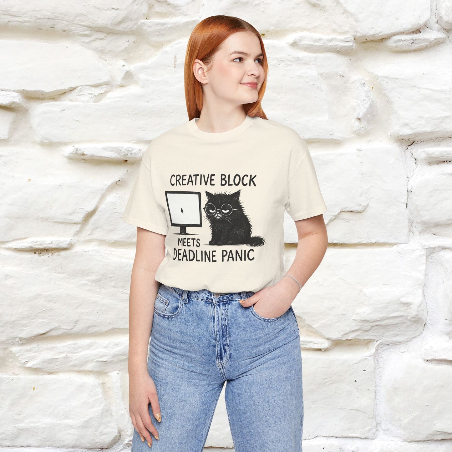 "Creative Block Meets Deadline..." |Cat T-Shirt | Nunu&Miao Studio