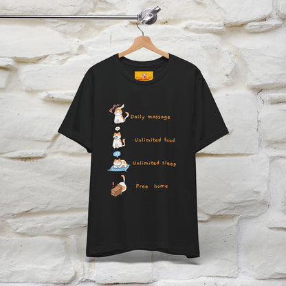 Maglietta con gatto "Cat's Rules" per uomo e donna | 100% cotone* 🐾 | Maglietta divertente per gli amanti dei gatti