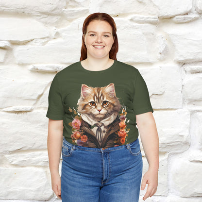 "Mr. Meow" Elegante T-shirt con gatto per uomo e donna | 100% cotone*