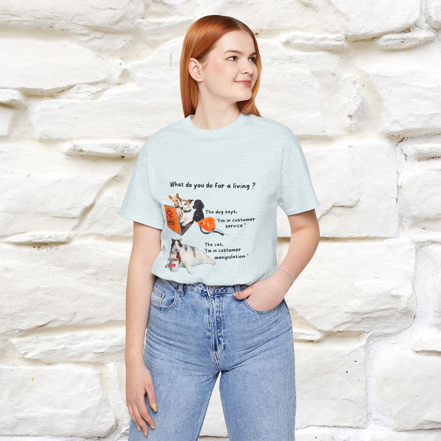 "What Do You Do for a Living?" Funny Cat & Dog T-Shirt for Men & Women | 100% Cotton* 🐾