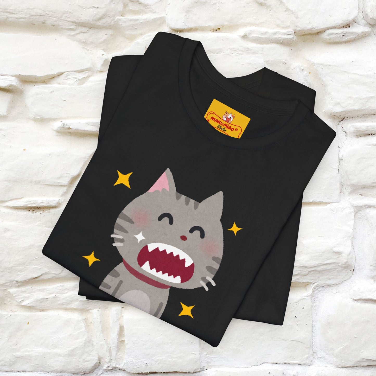 "Smile, Sparkle, Shine" Cat T-Shirt | Front & Back Design | Nunu&Miao Studio