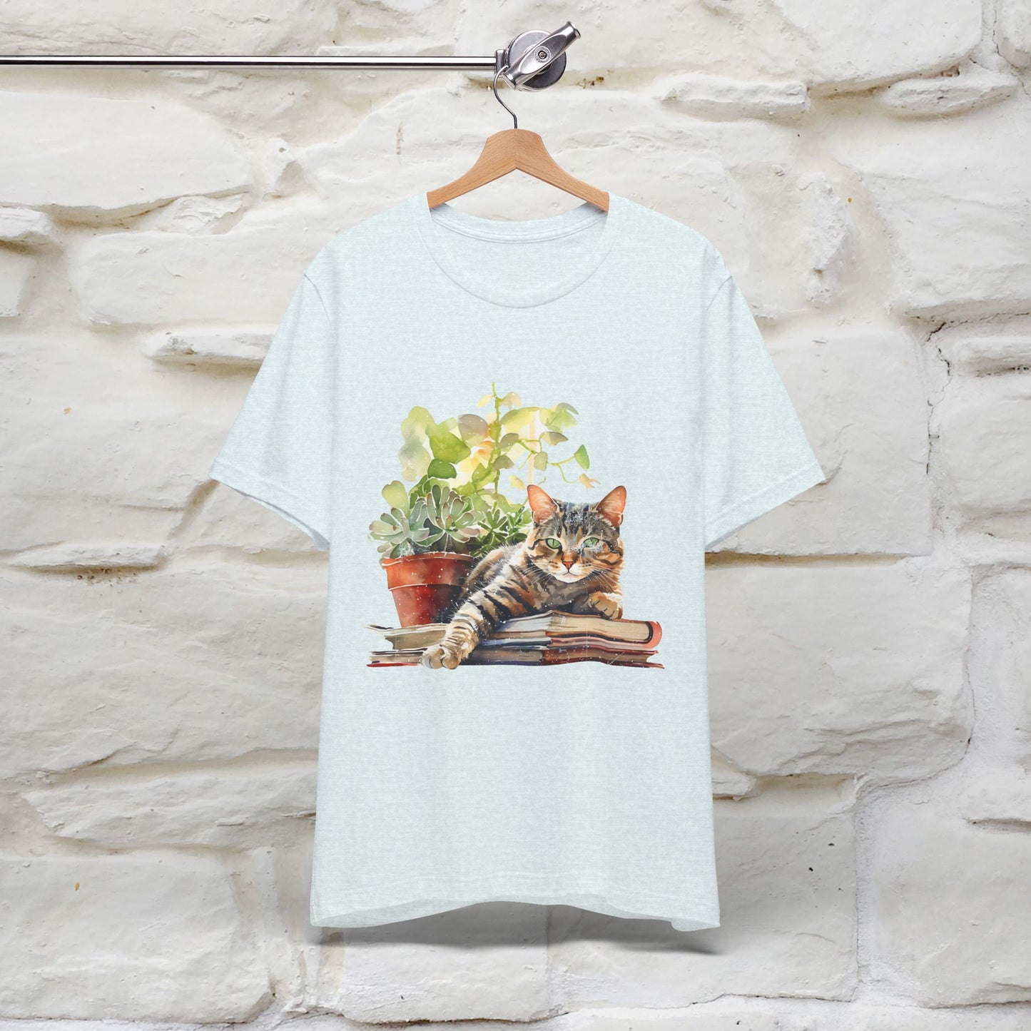 "Feline Bibliophile" T-Shirt for Men & Women | 100% Cotton*