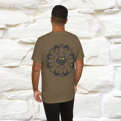 Black Cat Circle" Cat T-shirt for Men, 100% Cotton* - Nunu&Miao Studio