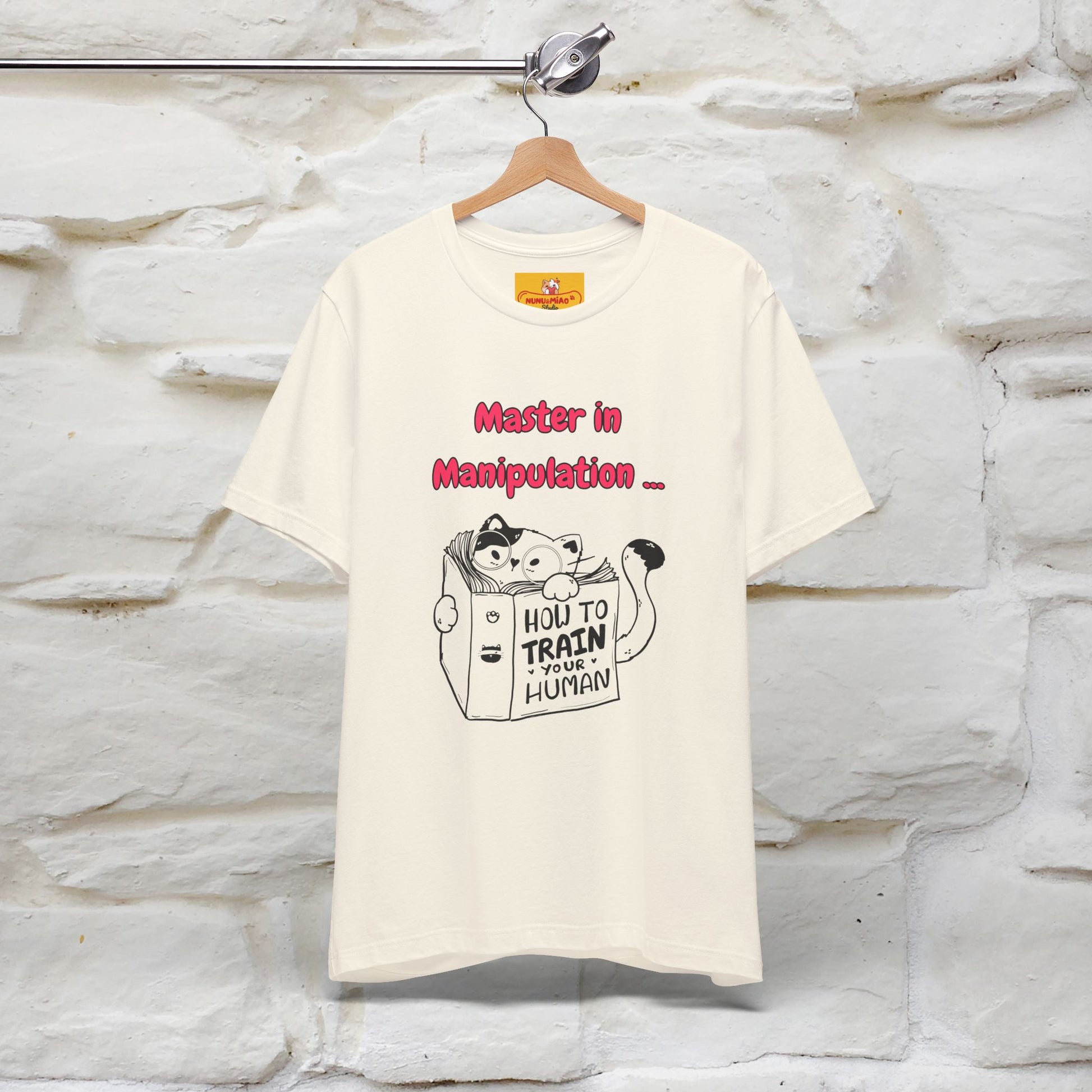 ''Master In Manipulation. How To Train Your Human '' Cat T-Shirt | Nunu&Miao Studio - Nunu&Miao Studio