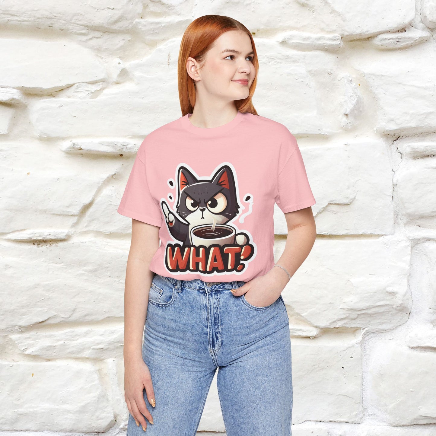 "What" Cat T-Shirt for Men & Women | 100% Cotton* | Cattitude Tee