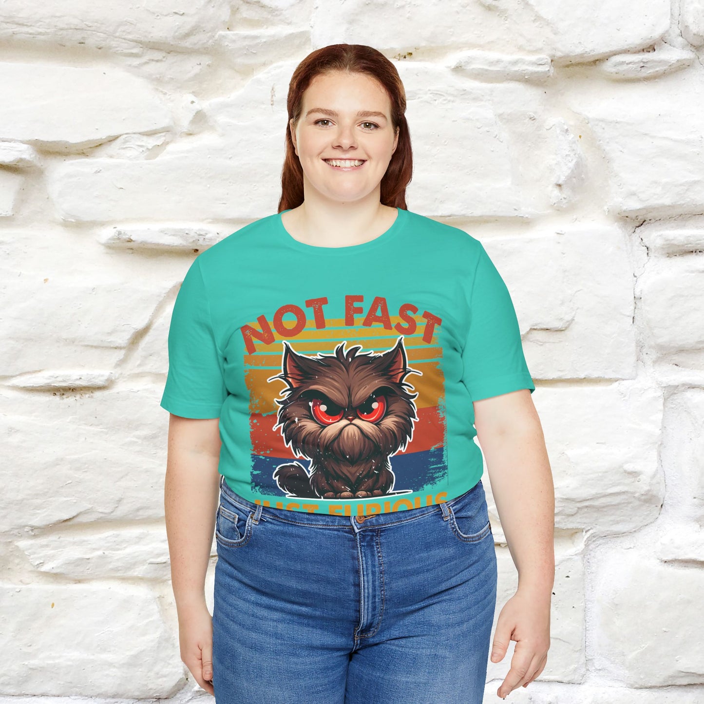 Not Fast, Just Furious |  Sarcastic Cat T-Shirt | Nunu&Miao Studio