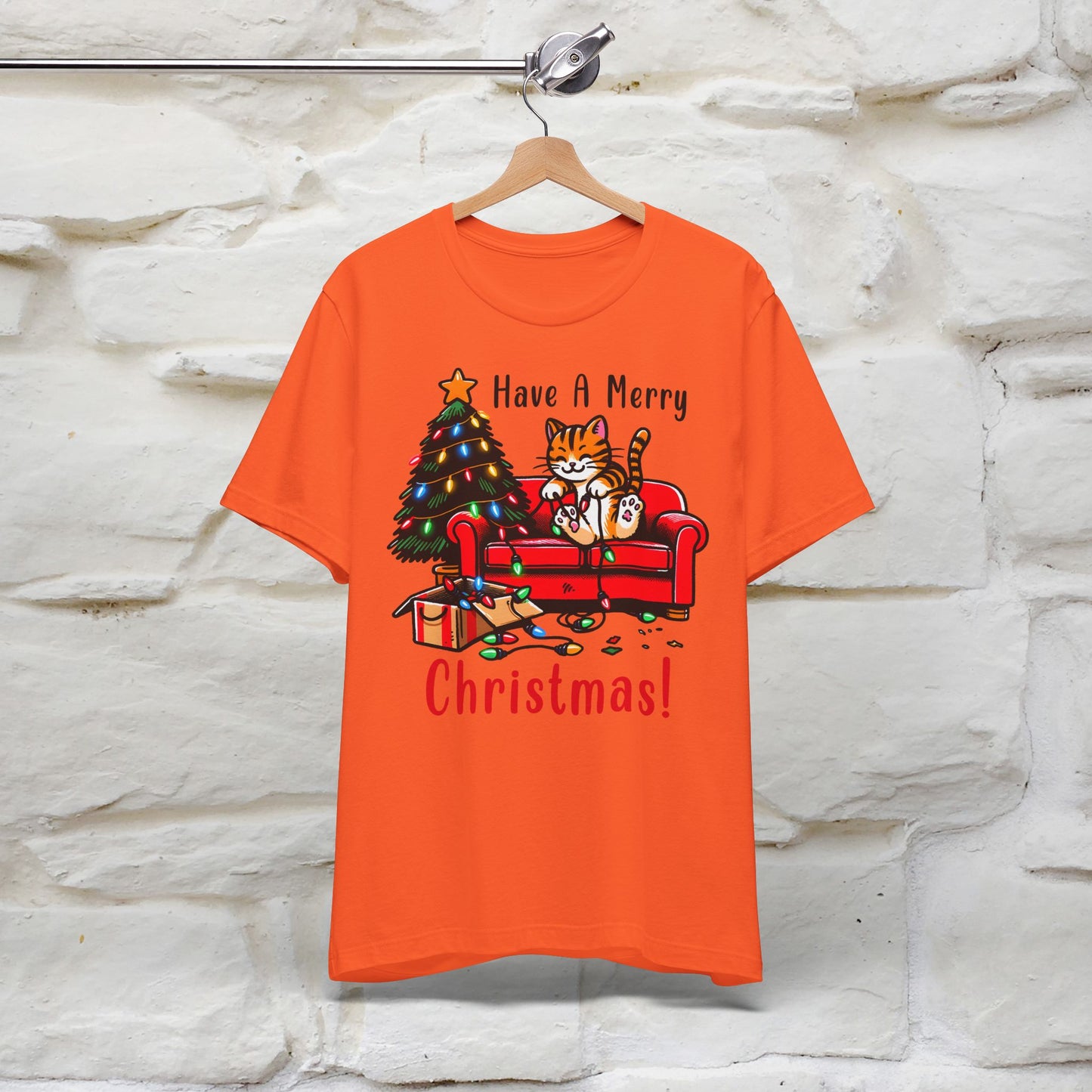 “Have A Merry Christmas! T-Shirt | Festive Cat Shirt for Men & Women | 100% Cotton”