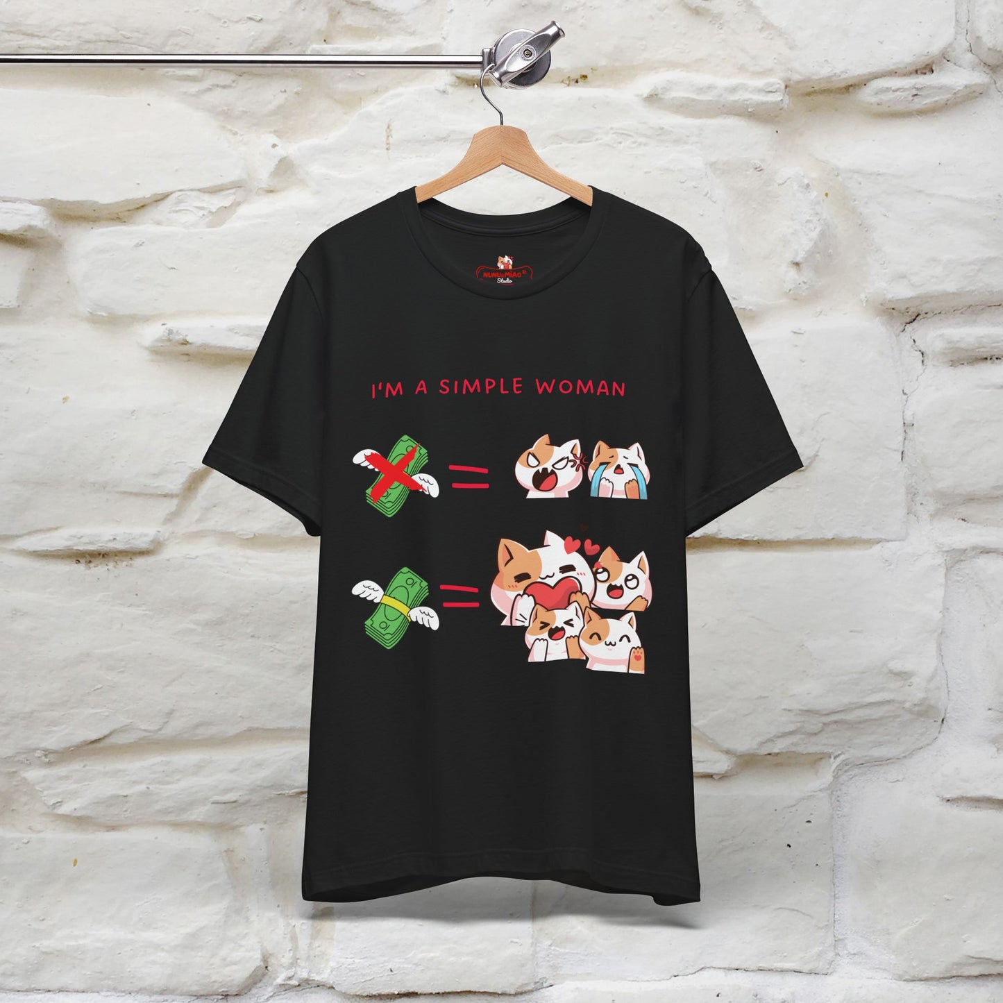 "I'm A Simple Woman" Funny Cat T-shirt for Women | 100% Cotton* 🐾