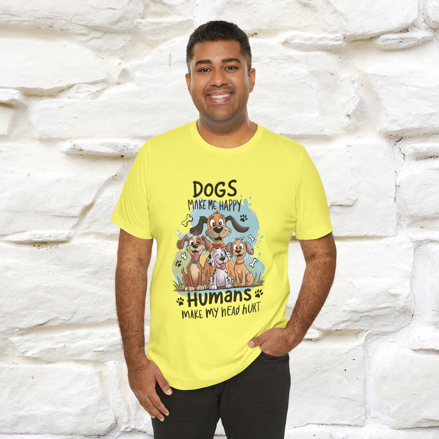 " Dogs Make Me Happy ..."  T-shirt |Nunu&Miao Studio