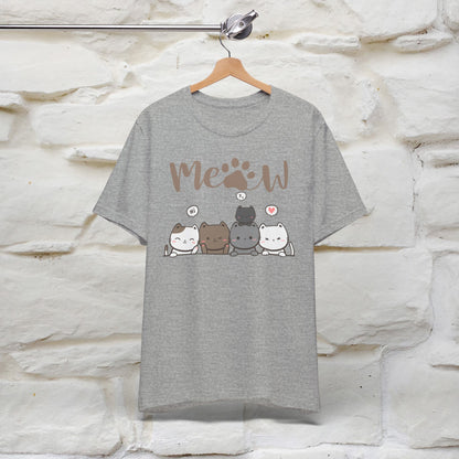 "Meow" Cute Cat T-Shirt for Men & Women | 100% Cotton 🐾