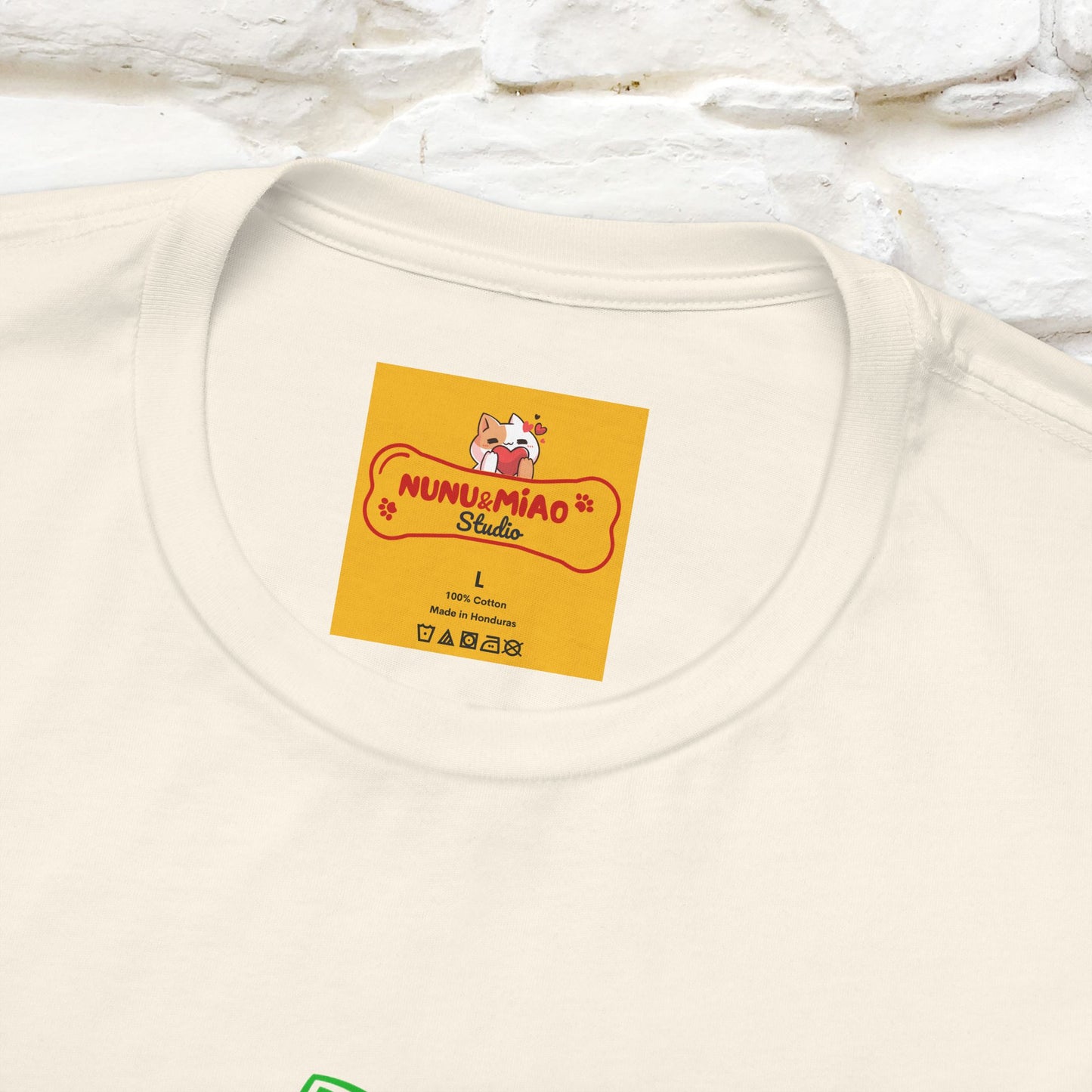 "Happiness Comes From Peace, Peace Comes From Indifference" Cat T-Shirt| Front & Back Design | Nunu&Miao Studio