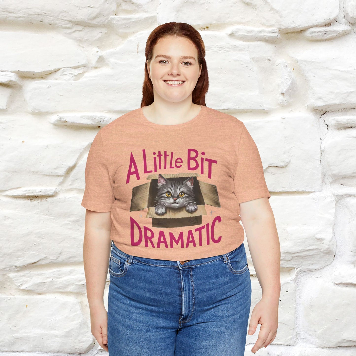 ''A Little Bit Dramatic'' CatT-shirt for Women 100% Cotton* - Nunu&Miao Studio