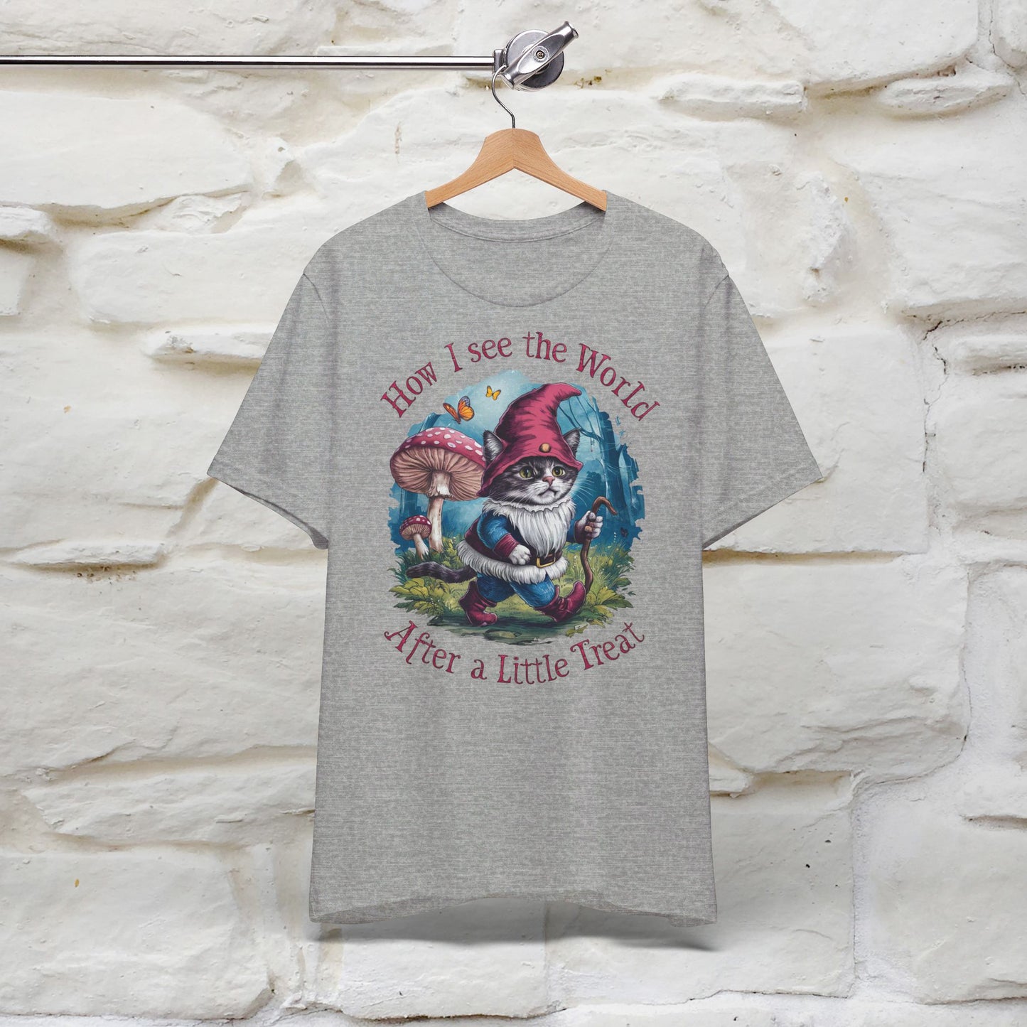 ''How I See The World After A Little Treat'' T-shirt for Man 100% Cotton. - Nunu&Miao Studio