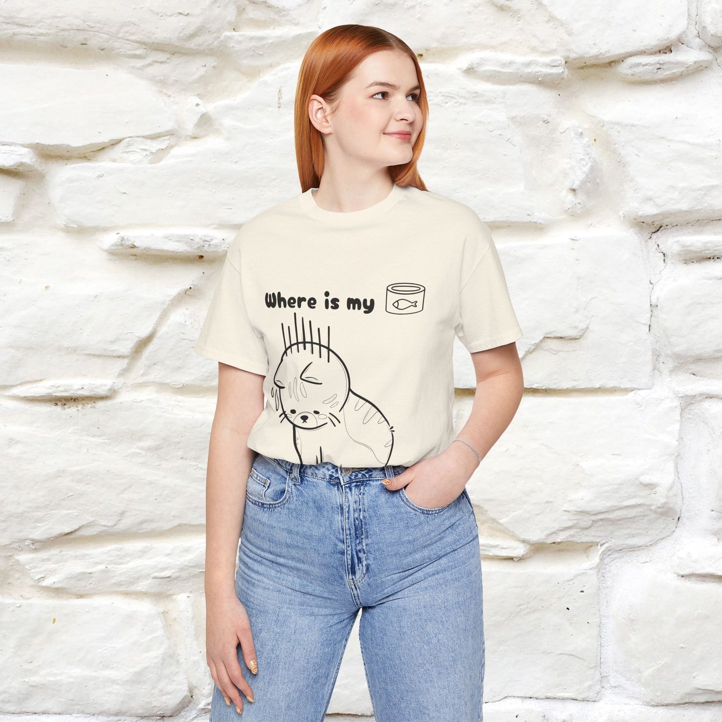 "Where Is My Tuna?" Cat T-Shirt | Nunu&Miao Studio - Nunu&Miao Studio