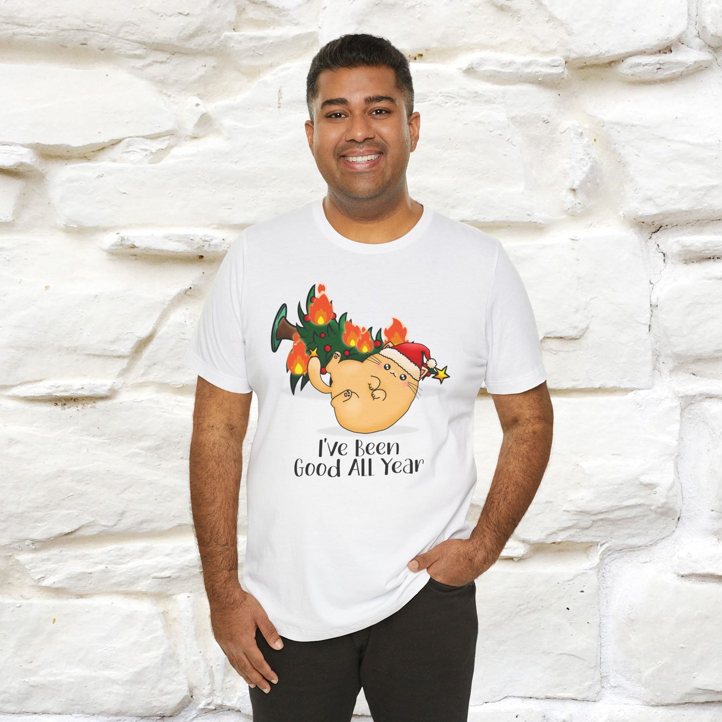 I've Been Good All Year | Festive Cat Christmas Shirt for Men & Women | 100% Cotton*