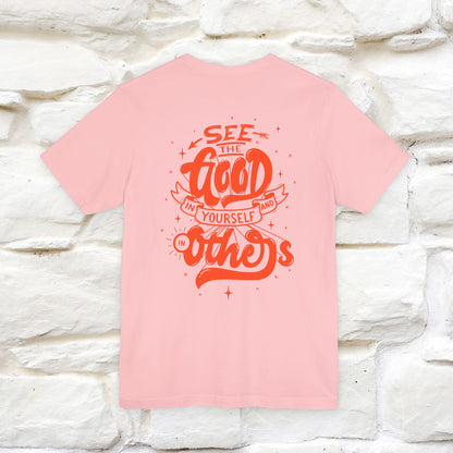 "See the Good in Yourself and Others" Cat T-Shirt | Front & Back Design | Nunu&Miao Studio