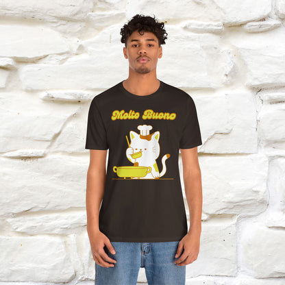 “Molto Buono Cat T-Shirt | Italian-Inspired Cat Shirt for Men & Women | 100% Cotton”