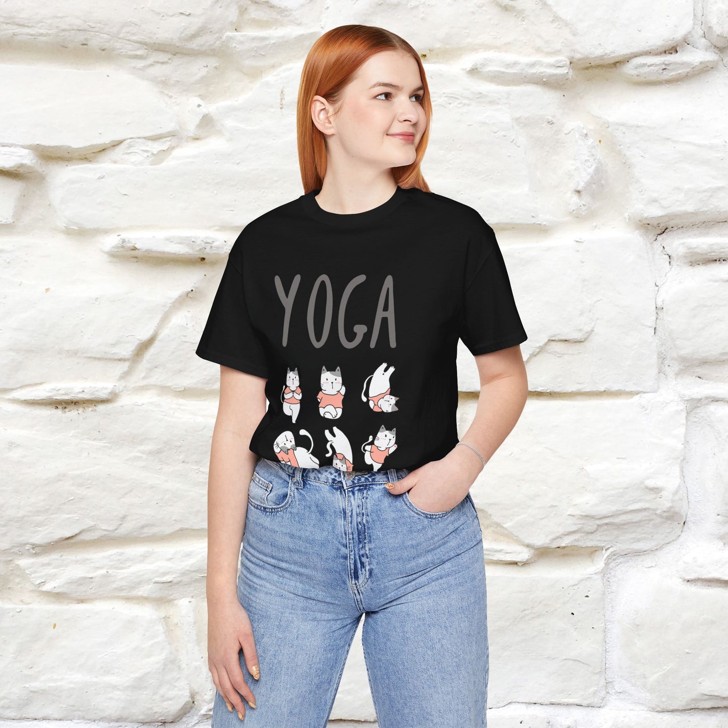 The Real Yoga Challenge Cat T-Shirt for Men & Women | 100% Cotton* Funny & Comfortable Tee