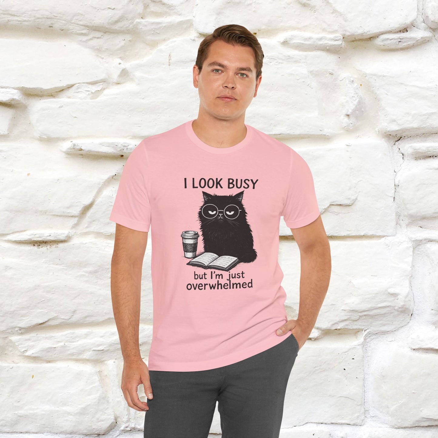 "I Look Busy But I'm Just Overwhelmed" |Cat T-Shirt | Nunu&Miao Studio