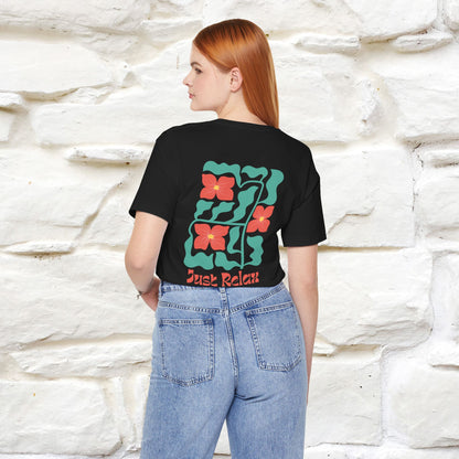 "Just Relax'' Cat T-Shirt Front and Back Design | Nunu&Miao Studio