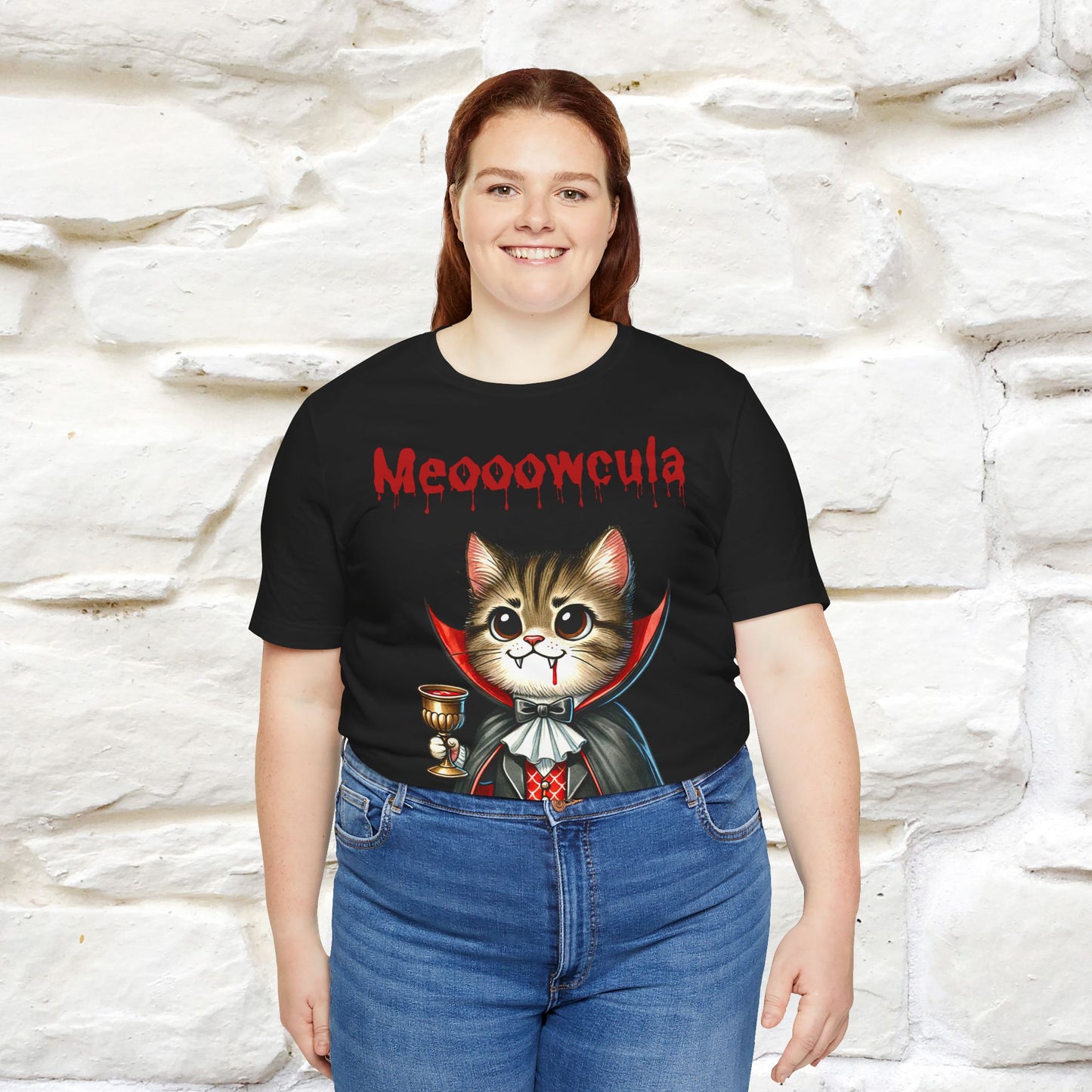 Meooowcula T-Shirt for Men & Women | 100% Cotton Spooky Cat Lover Tee