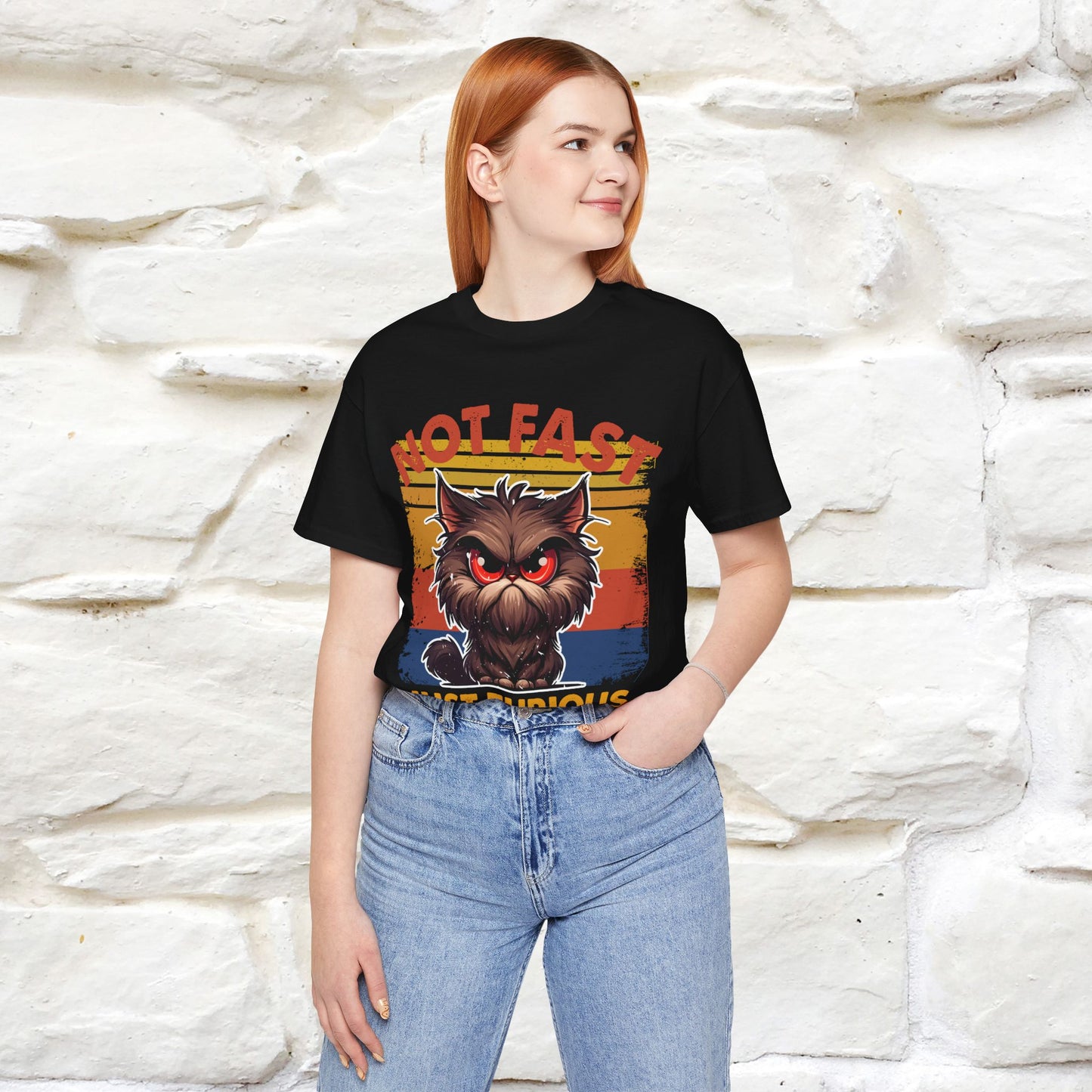 Not Fast, Just Furious |  Sarcastic Cat T-Shirt | Nunu&Miao Studio