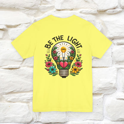 ''Be The Light" Cat T-Shirt| Front & Back Design | Nunu&Miao Studio