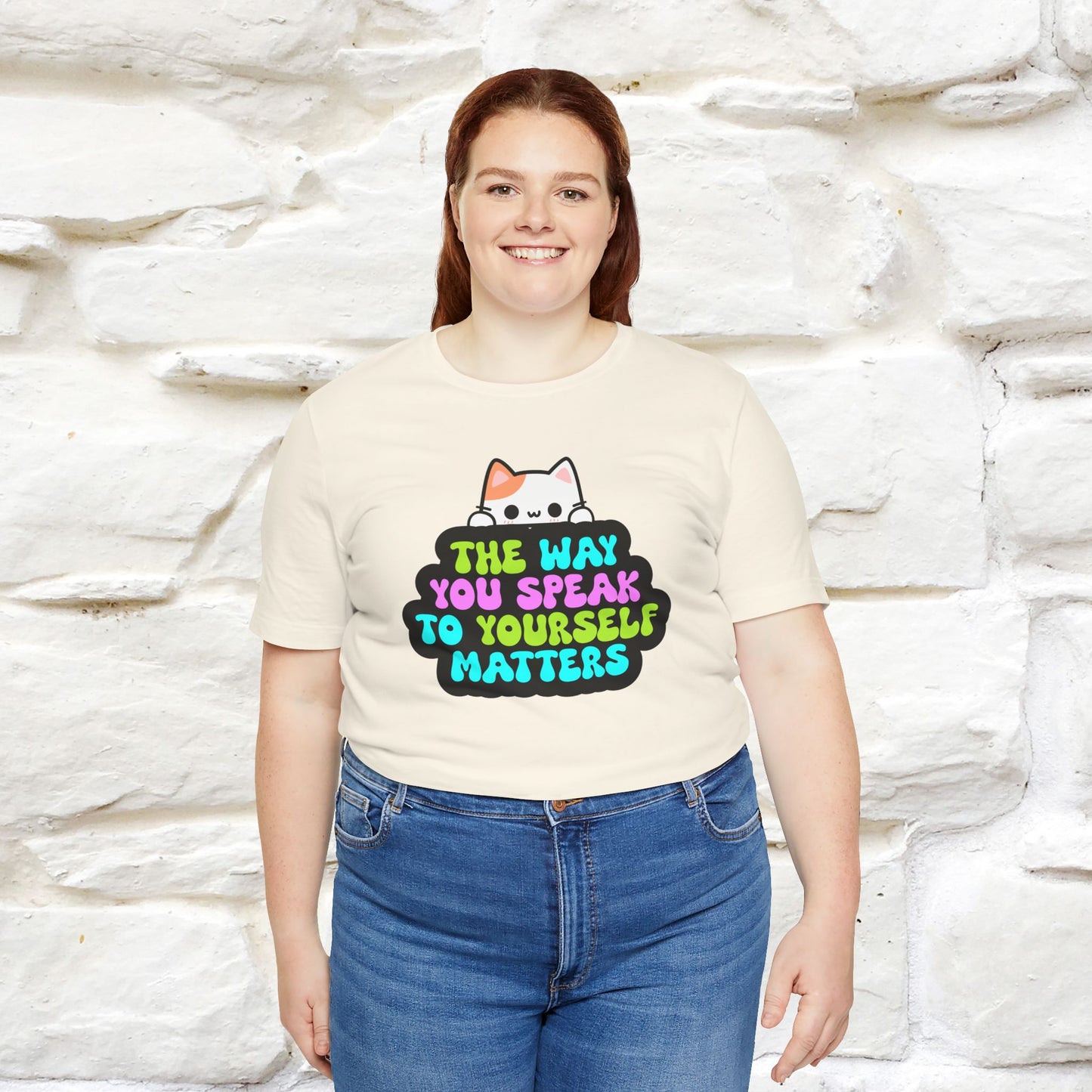 "Il modo in cui parli con te stesso è importante" T-shirt per uomo e donna | 100% cotone*