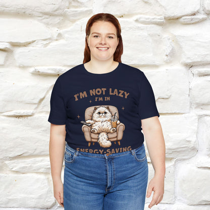 "I'm Not Lazy I'm In Energy-Saving Mode " Cat T-shirt |Nunu&Miao Studio