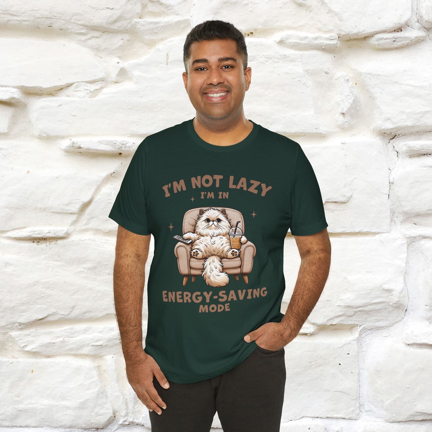 "I'm Not Lazy I'm In Energy-Saving Mode " Cat T-shirt |Nunu&Miao Studio