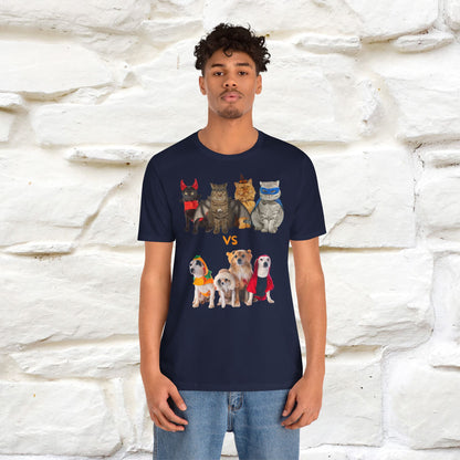 ''Cat Vs Dogs''  Cat and Dog T-shirt for Men and Women 100% Cotton*