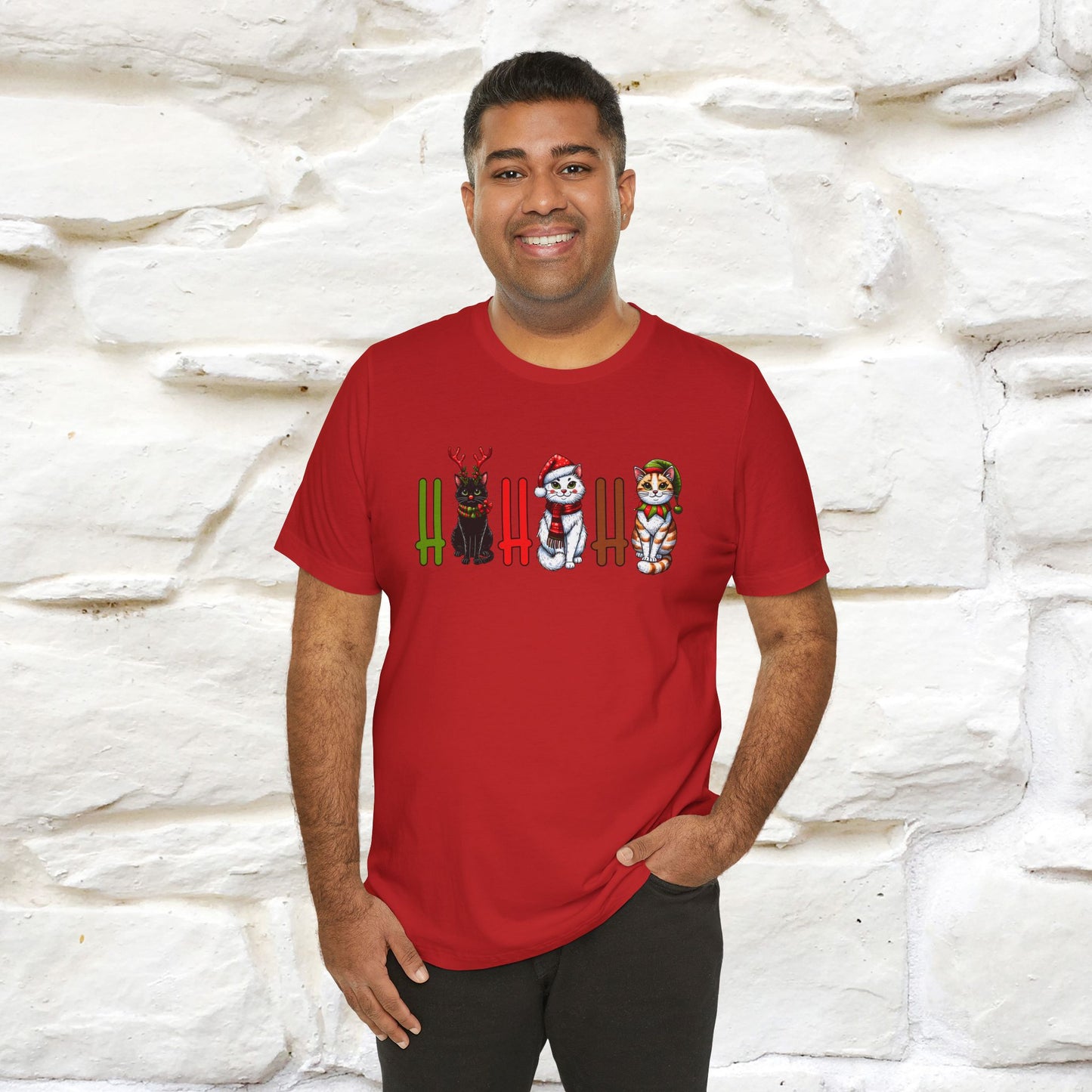 Hi Hi Hi Christmas T-Shirt | Festive Cat Christmas Shirt for Men & Women | 100% Cotton*