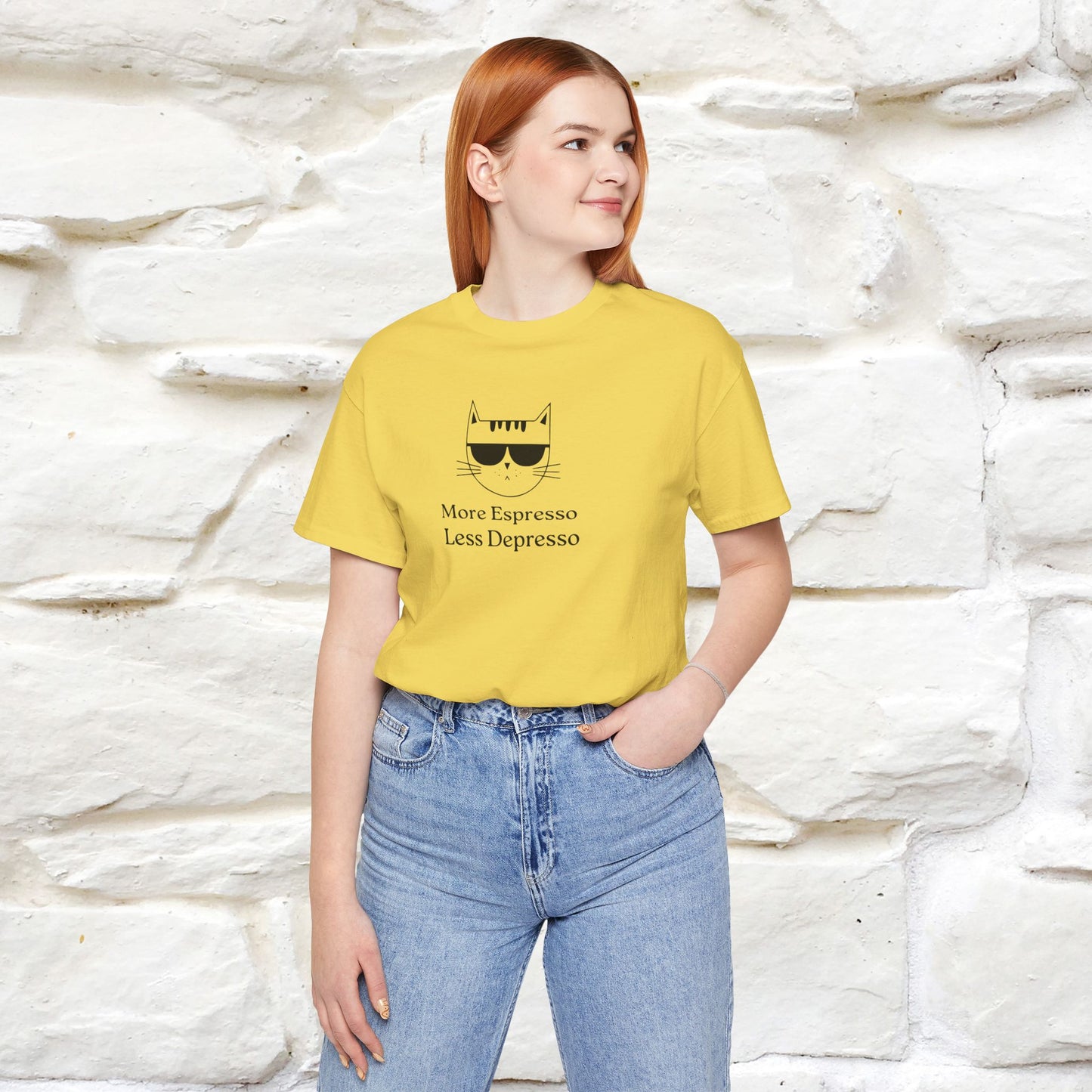 "More Espresso Less Depresso" |Cat T-Shirt | Nunu&Miao Studio