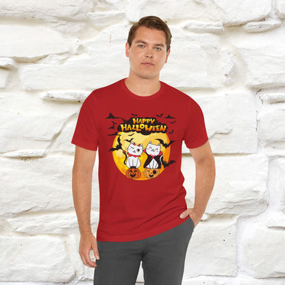 "Happy Halloween Cat Couple " Cat  T-shirt |Nunu&Miao Studio