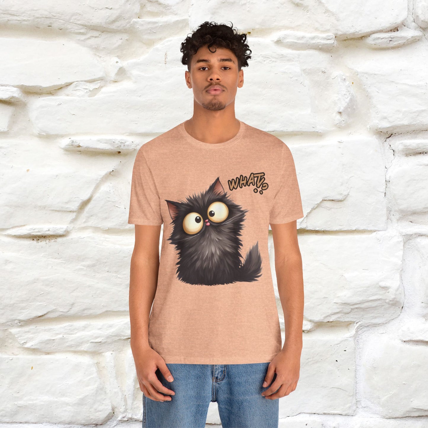 What? Cat T-Shirt for Men & Women | 100% Cotton* Funny & Stylish Tee