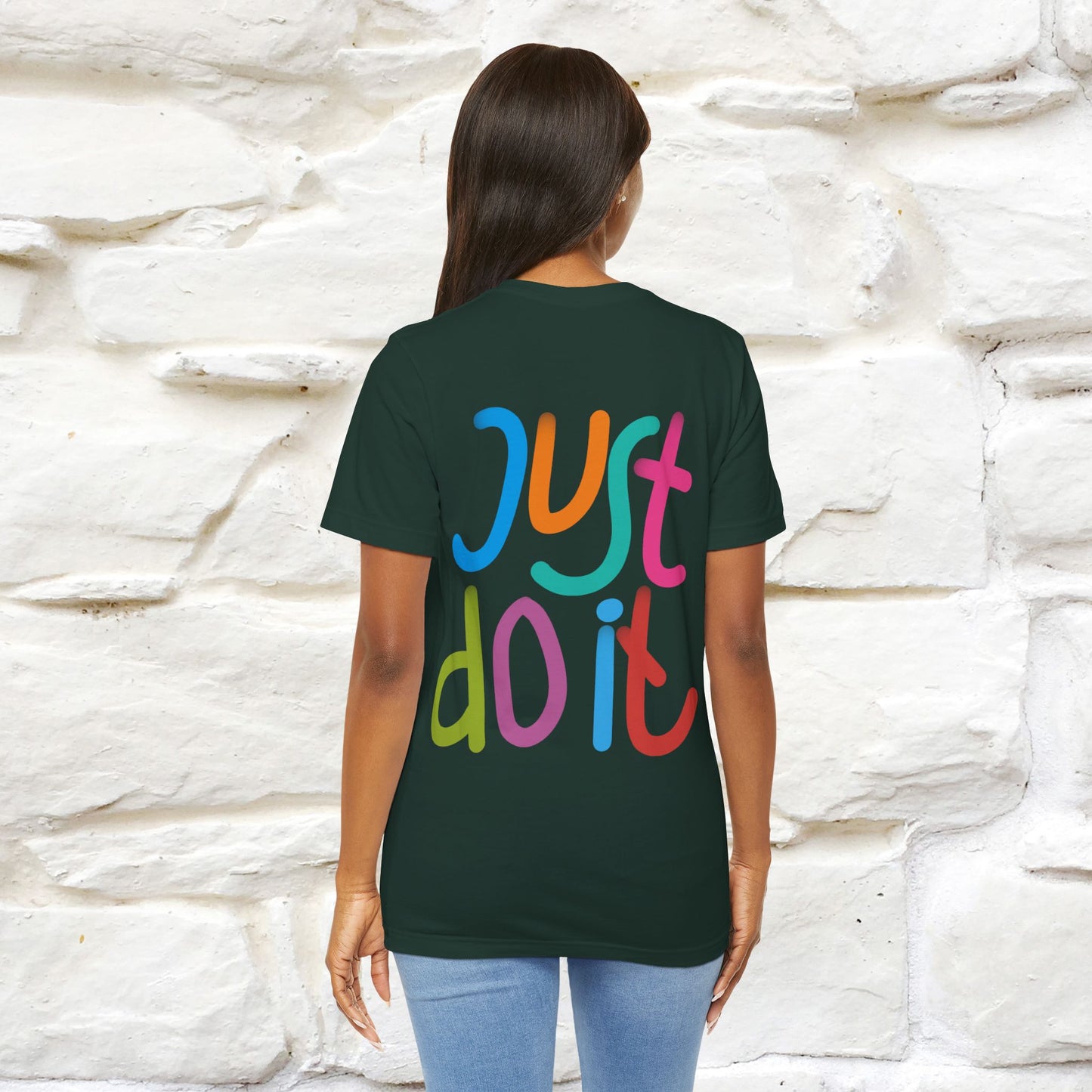 "Yes, Just Do It" Cat T-Shirt| Front & Back Design | Nunu&Miao Studio