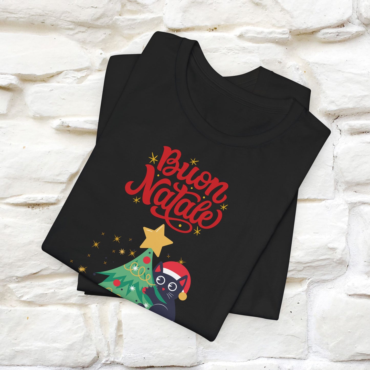 Buon Natale Cat T-Shirt | Italian Christmas Cat Shirt for Men & Women | 100% Cotton*