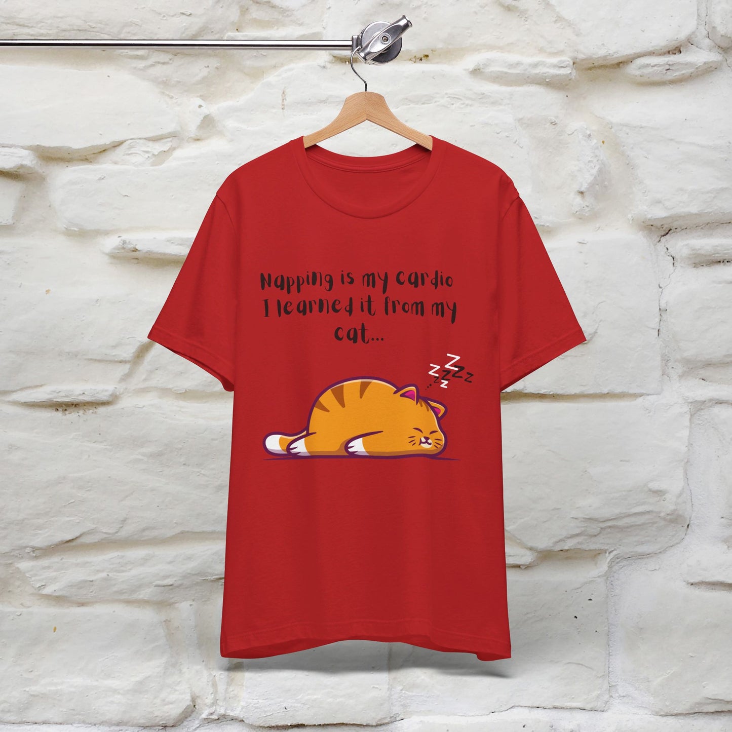 ''Napping Is My Cardio, I Learned From  my Cat'' T-shirt for Man 100% Cotton* - Nunu&Miao Studio