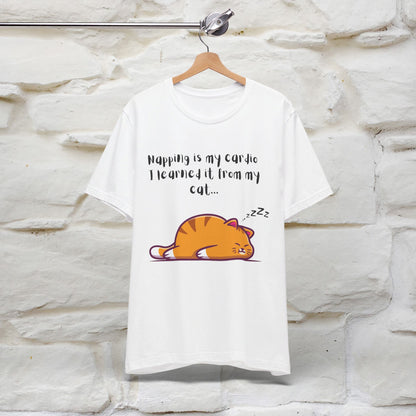 ''Napping Is My Cardio, I Learned From  my Cat'' T-shirt for Man 100% Cotton* - Nunu&Miao Studio