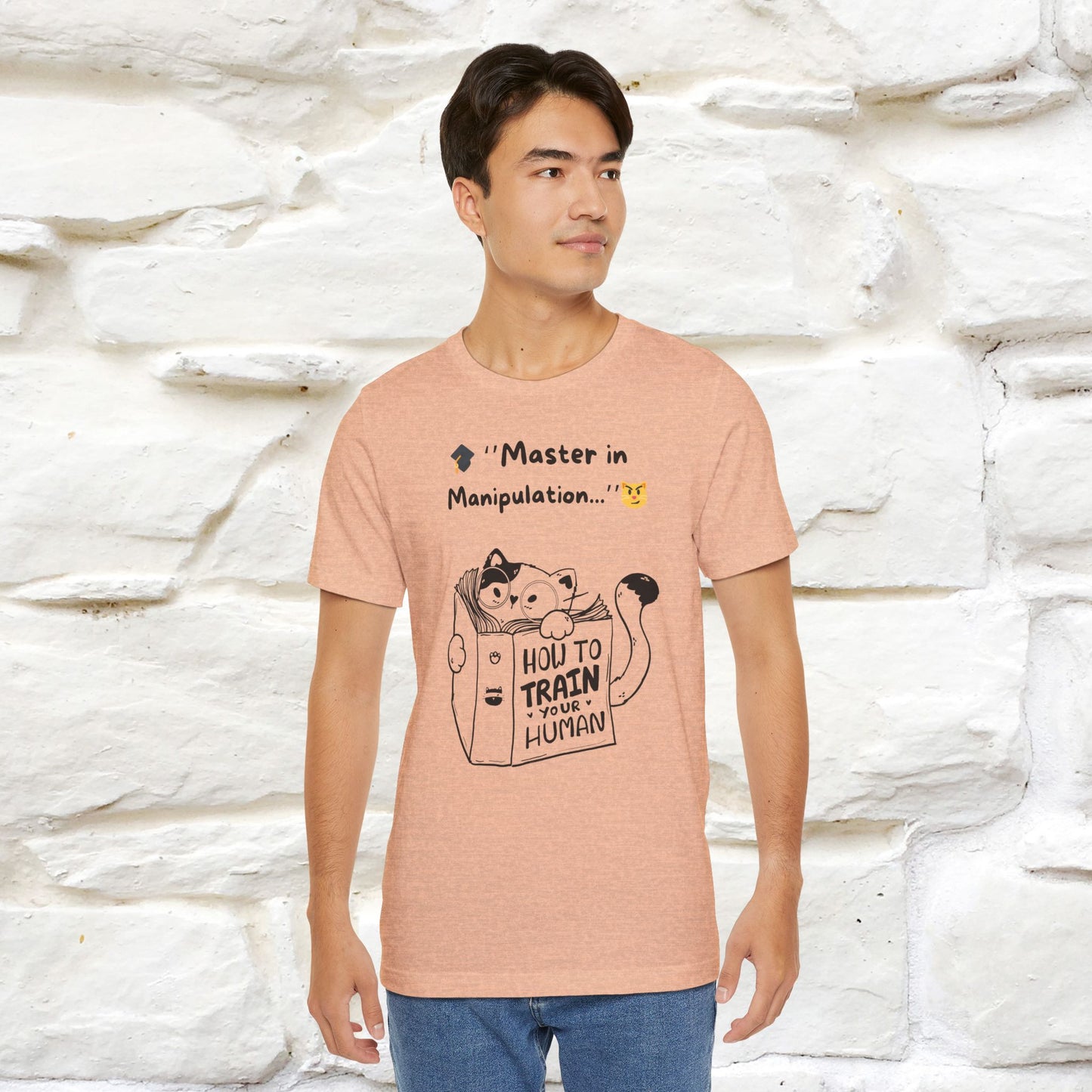 ''Master In Manipulation. How To Train Your Human ''  Cat T-shirt for Men and Women  100% Cotton*