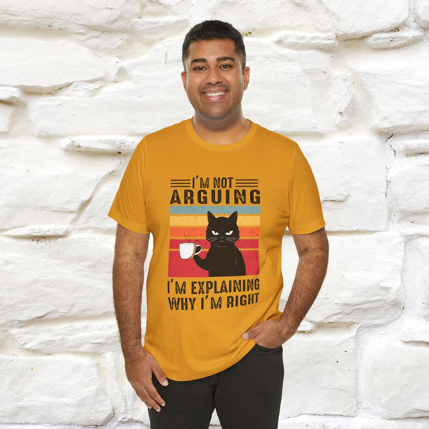 Non sto discutendo, sto spiegando perché ho ragione T-shirt con gatto per uomo e donna | 100% cotone* Maglietta divertente