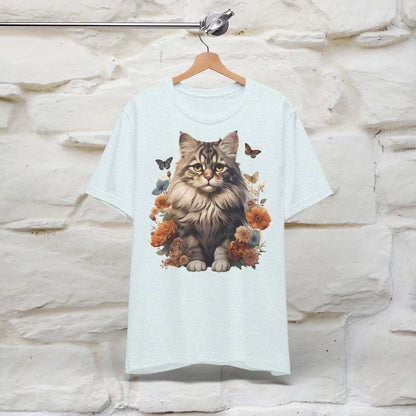 ''Floral Feline Fantasy'' Cat T-shirt for Women 100% Cotton*