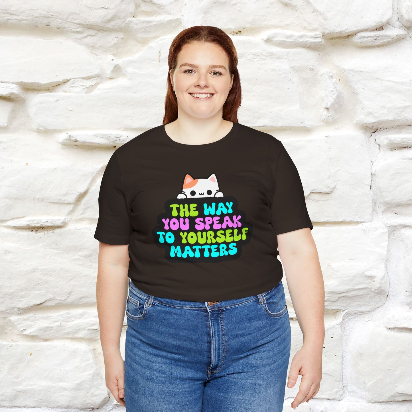 "Il modo in cui parli con te stesso è importante" T-shirt per uomo e donna | 100% cotone*