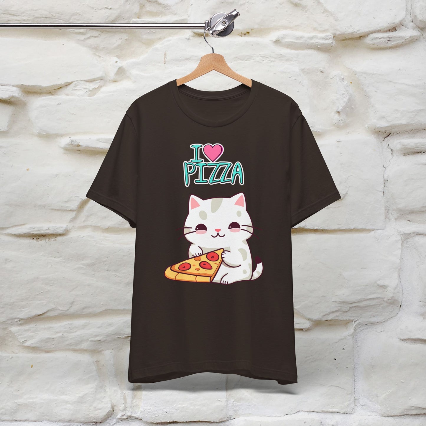 "I Love Pizza" Cat T-shirt for Men & Women | 100% Cotton*