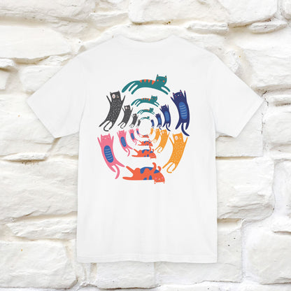 "The Hypnotic Meow'' Cat T-Shirt Front and Back Design | Nunu&Miao Studio