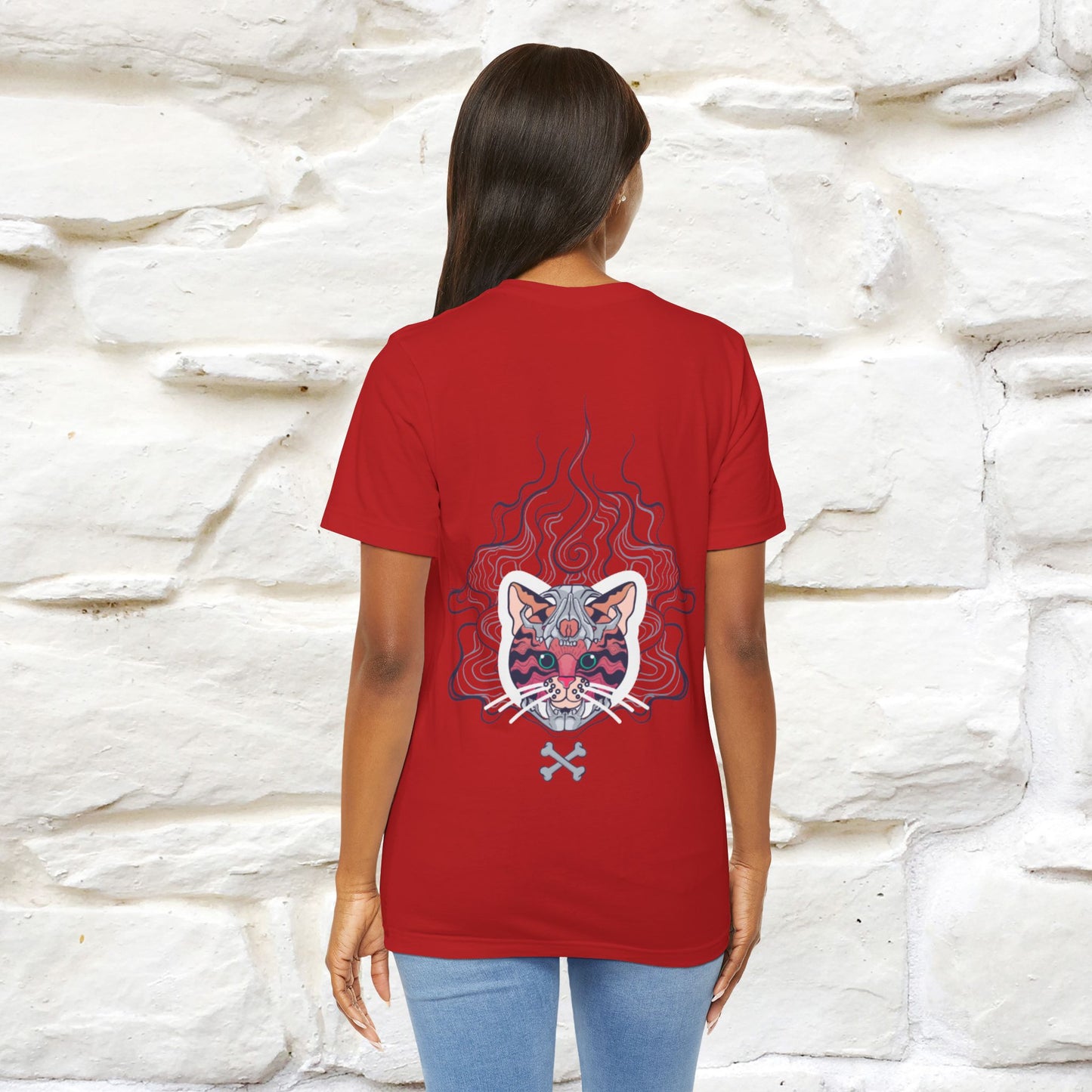''Air Fire Cat'' | Cat T-Shirt Front and Back Design | Nunu&Miao Studio