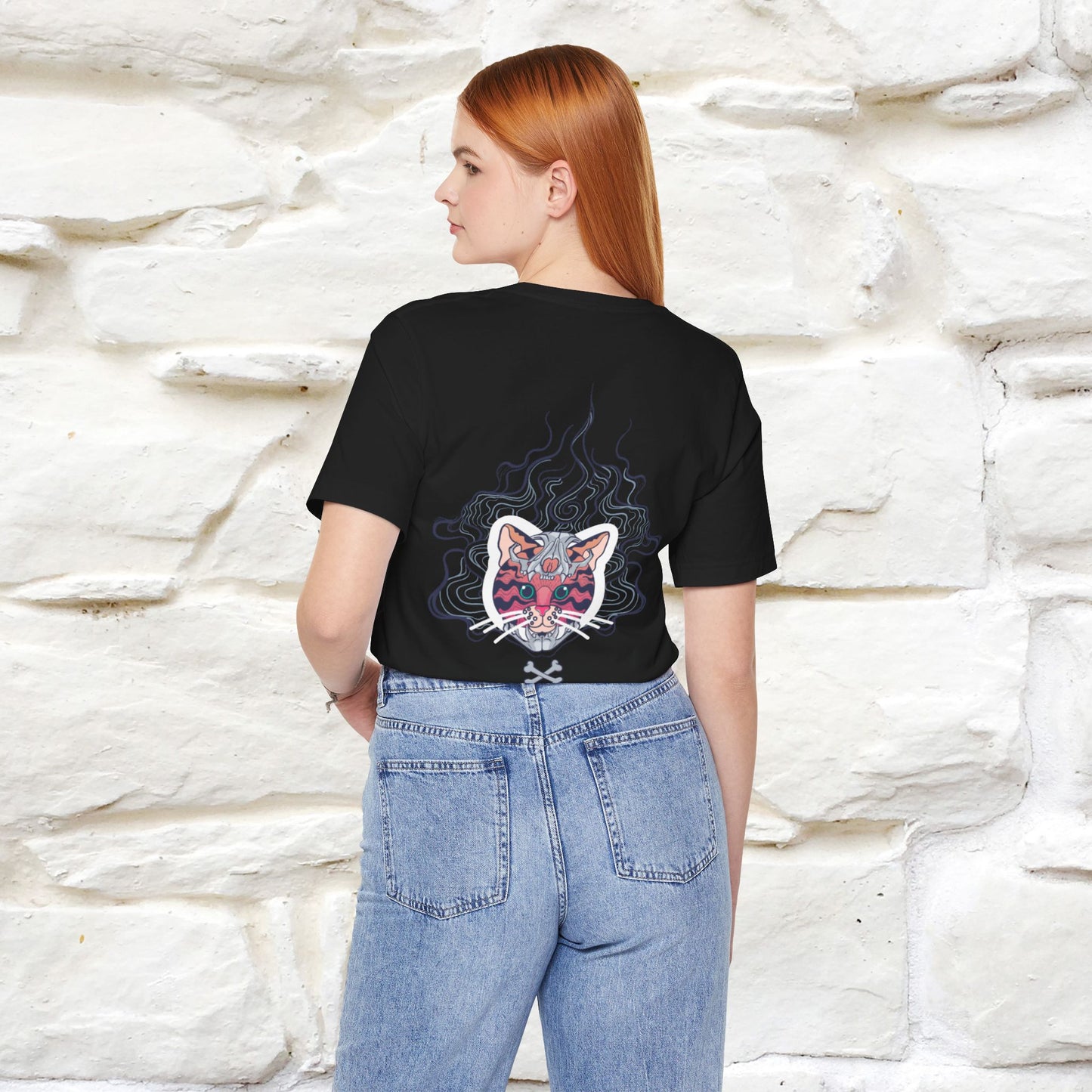 ''Air Fire Cat'' | Cat T-Shirt Front and Back Design | Nunu&Miao Studio