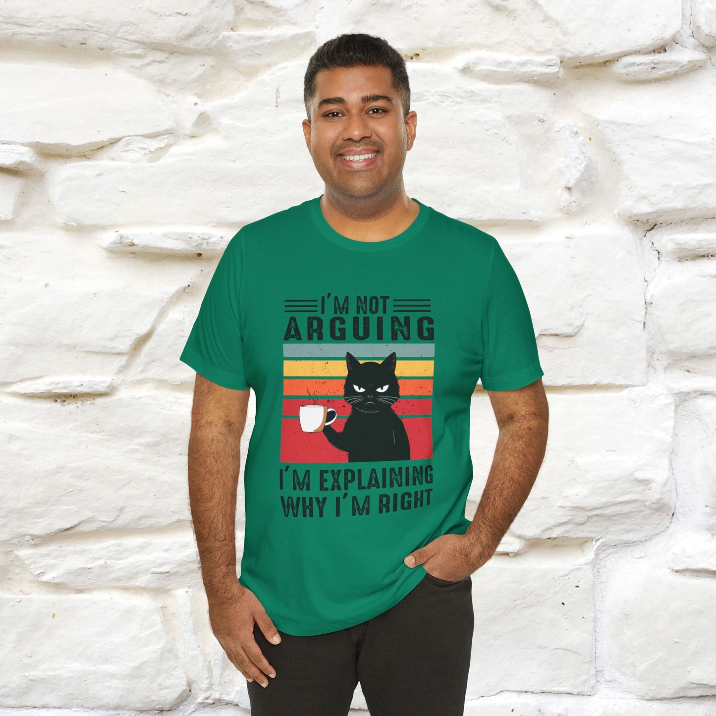 Non sto discutendo, sto spiegando perché ho ragione T-shirt con gatto per uomo e donna | 100% cotone* Maglietta divertente