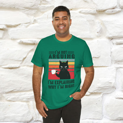 Non sto discutendo, sto spiegando perché ho ragione T-shirt con gatto per uomo e donna | 100% cotone* Maglietta divertente