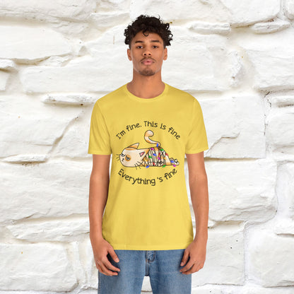 "This Is Fine" |Funny Cat T-Shirt | Nunu&Miao Studio